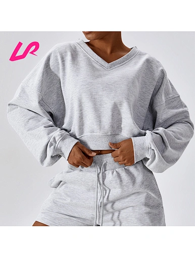 Upgrade your casual look with our versatile v-neck sweatshirt for women. Made with premium materials, it's a perfect combination of comfort and style. Shop now and add this chic sweatshirt to your wardrobe today